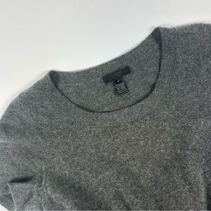 JCrew WMNS SZ XS Short Sleeve Gray 100% Cashmere Midi Flower Casual Dress